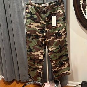 SPRWMN Camo slash pocket trousers. NWT